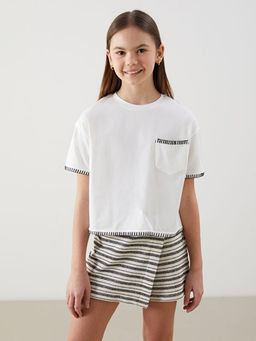 Bisiklet Yaka K?z ?ocuk Ti??rt ve ?ort Etek