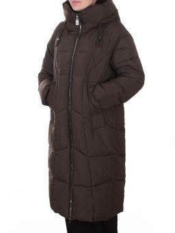 8855 BROWN Пальто зимнее женское (200 гр. холлофайбер)
