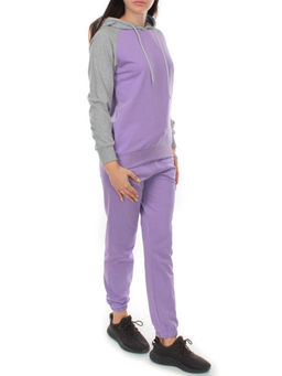 NOE103 VIOLET/GRAY Костюм спортивный женский (хлопок 90%, полиэстер 10%) - Fashion фото 2