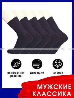 Цена за 10 пар. Легион носки мужские синие