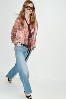 Z1975 WIDE-LEG LOW-RISE JEANS - Zara фото 9