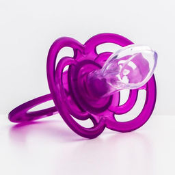 Соска - пустышка ортодонтическая, силикон, +6мес., Бантик, с колпачком, фиолетовый - Крошка я фото 4