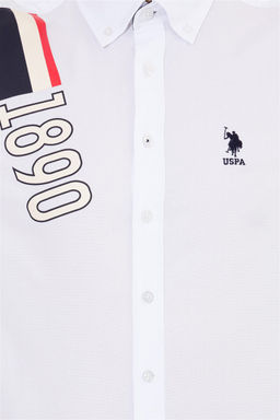 Мужская белая рубашка с длинным рукавом - U.s. polo assn фото 6