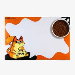 Коврик под миску нескользящий Тут пусто, 43х28 см