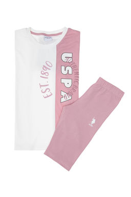 K_z _ocuk Pembe _ortlu Pijama Tak_m_ Sepette S_rpriz _ndirim - U.s. polo assn фото 8