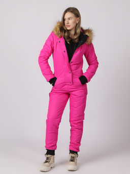 Женский зимний комбинезон. Цвет Фуксия. - Sportsolo фото 6