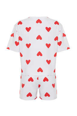 Trendyolmilla Pembe %100 Pamuklu Kalpli Sortlu Orme Pijama Tak?m? THMSS24PT00029 фото 14