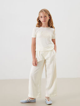 Bisiklet Yaka K?z ?ocuk Ti??rt