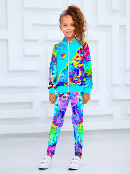 Толстовка "Краски",бирюзовый