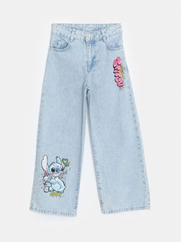 Beli Lastikli Wideleg K?z ?ocuk Jean Pantolon