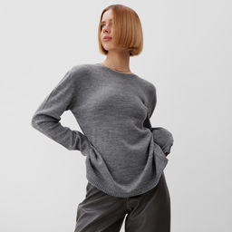 Джемпер женский MINAKU: Knitwear collection, серый, размер 50-52