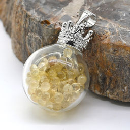 Кулон Шар с подвижными шариками из хризолита 20мм - Радуга камня фото 6