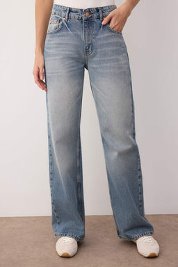 Teen Antrasit Normal Bel Genis Paca Wide Leg Jeans TWOAW26JE00078 - Trendyolmilla фото 13
