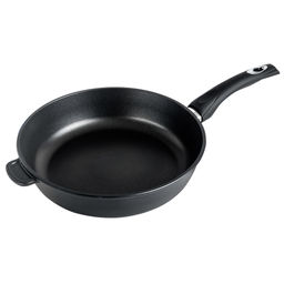 Сковорода с тефлоновым покрытием д28см Классик, h7см, s0,42см, ручка из термостойкого пластика, стеклянная крышка с пароотводом, подарочная упаковка (Россия) - Домашняя мода фото 2