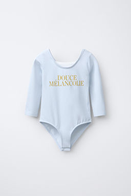 DOUBLE SLOGAN BODYSUIT