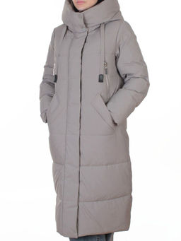 A8356 GRAY/BEIGE Пальто зимнее женское (200 гр. холлофайбер)