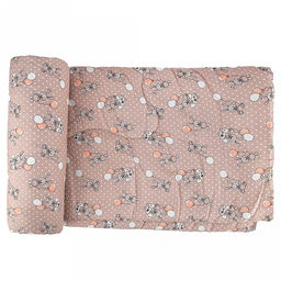 Одеяло детское Зайчишки беж 110х145см, теплое, наполнитель 300г/м2 - файбер высшего сорта, чехол бязь Комфорт 121г/м2 (хлопок 100%), стеганое, упаковка Компакт пакет ПВХ, еврослот, д25х55см/1кг, Домашняя мода (Россия)  фото 6