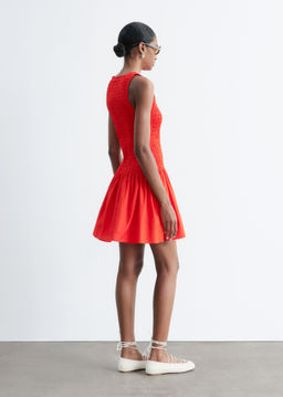Minivestido en popelina de algod?n fruncido - H&m фото 5