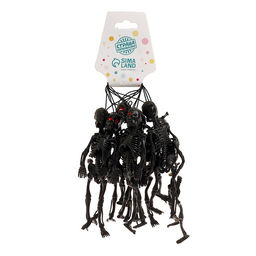 Цена за 10 шт. Подвеска «Скелет», чёрная