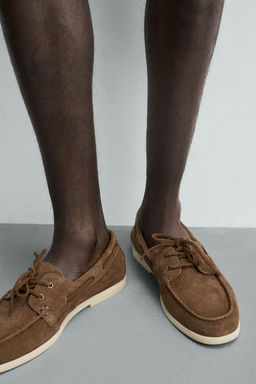 ZAPATO N?UTICO PIEL / Marr?n - Zara фото 3