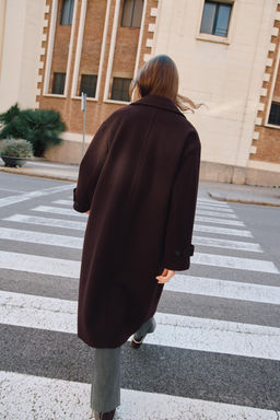 ABRIGO OVERSIZE SOFT / Burgundy - Zara фото 17