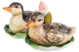 Набор для специй 3 пр. 40 мл 14*10*7 см "Уточки", солонка, перечница, подставка