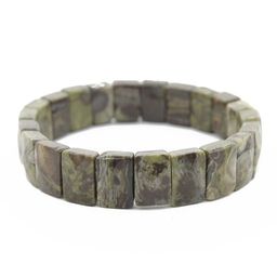 Яшма пейзажная (Урал) браслет Квадро 20см