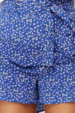 TRENDYOLMILLA Cok Renkli Cicek Desenli Viskon Dokuma Etek Gorunumlu Sort TWOSS24SR00010  фото 5