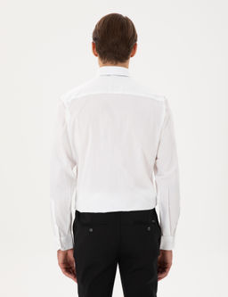 Beyaz Slim Fit Uzun Kollu Basic G_mlek - Pierre cardin фото 5