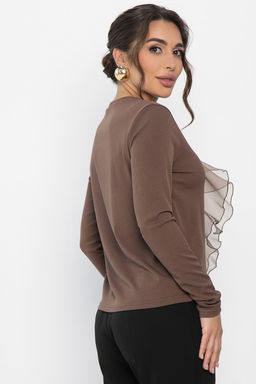 Блуза Риана (трикотаж Лапша и органза) - Lt collection фото 10