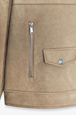 FAUX SUEDE BIKER JACKET - Zara фото 12