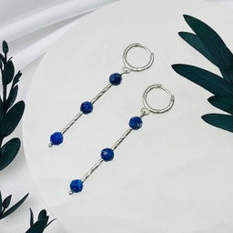 Серьги длинные из Лазурита