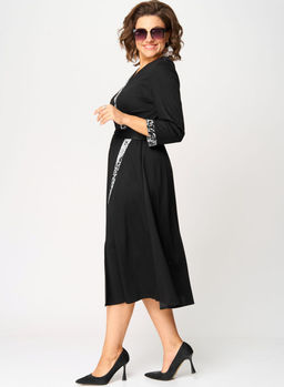 Платье EVA GRANT 7220Н черный + серый