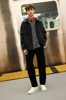 Куртка-рубашка свободного кроя с длинными рукавами - Defacto фото 2