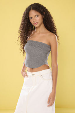 Antrasit Premium Iplik / Ozel Iplik Straplez Aksesuar Detayl? Triko Bluz TWOSS25BZ00187 - Trendyolmilla фото 2