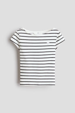 Camiseta con escote barco y detalle decorativo - H&m фото 2