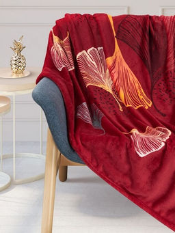 Покрывало-плед Гингко фланель-микрофибра 150*200 см.