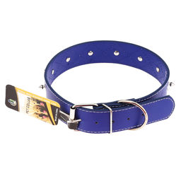 Пэт тойс (Pet toys) Ошейник для собаки Шипы 3,9х66см, металлическая застежка, под кожу, металл декор, на картоне, цвета в ассортименте: красный, синий, черный, темно-коричневый (Китай)  фото 2
