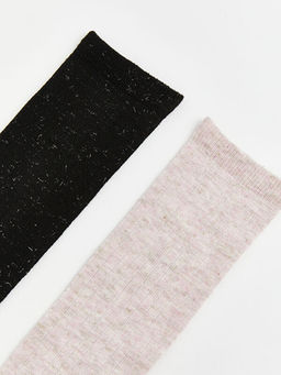 K?z ?ocuk Diz Alt? ?orap 2li