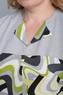 Платье ANELLI 205 зелень+зигзаг