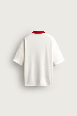 POLO RELAXED FIT F?TBOL RETRO / Rojo / Blanco - Zara фото 8