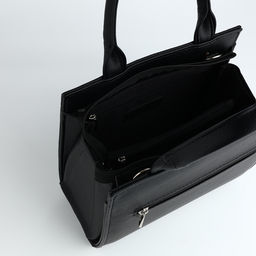 Сумка женская тоут TEXTURA на молнии, 25×12×22 см, чёрный