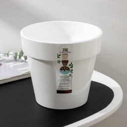 Кашпо для цветов со вставкой Plast-Avenue «Порто», 2.4 л, пластик, белое