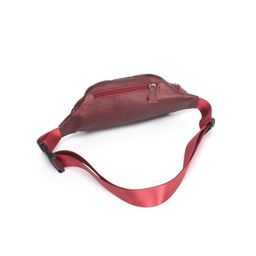 Сумка женская натуральная кожа (на пояс) Croco-856, 1 отд, бордо металлик (232) 246906 - Adelia фото 2