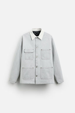 DENIM JACKET WITH CONTRAST COLLAR - LIMITED EDITION - Zara фото 7