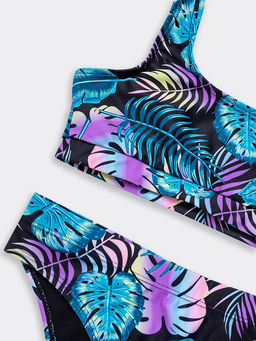 Стильный раздельный купальник в расцветке тропиков для девочек - Mark formelle фото 5