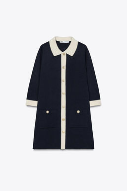 SHORT KNIT DRESS WITH GOLD BUTTONS - Zara фото 2