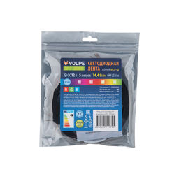 ULS-Q221 5050-60LED/m-10mm-IP20-DC12V-14,4W/m-5M-RGB Гибкая светодиодная лента на самоклеящейся основе. Катушка 5 м. в герметичной упаковке. RGB. ТМ Volpe.