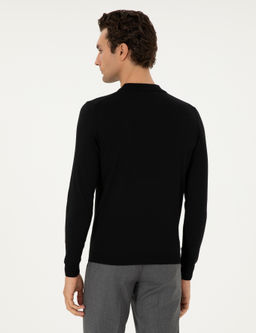 Черный базовый свитер узкого кроя - Cacharel фото 5