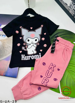 Костюм для девочек с рисунком